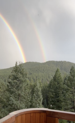 Double Rainbow from Lisa's deck, literally a few hours after recording this episode